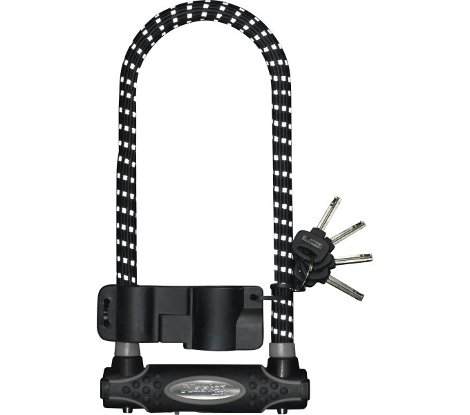 MasterLock zámek podkova, 13 mm x 280 mm x 110 mm, klíč, černá/reflexní (8195)