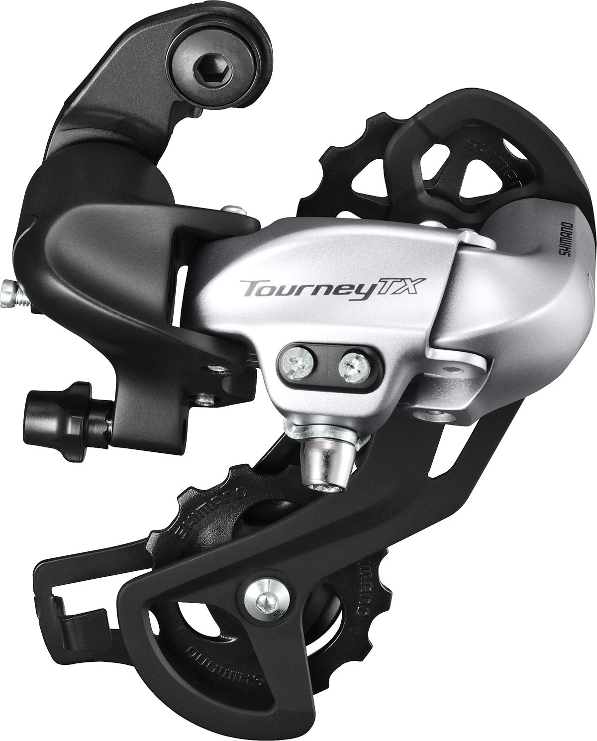 SHIMANO přehazovačka TOURNEY RD-TX80 SGS typ 7/8 rychl klasická pruž stříbrná bal