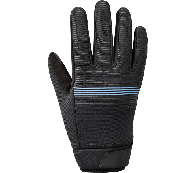 SHIMANO Windbreak Thermal Reflective rukavice (5-10°C), černá, M