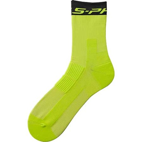 SHIMANO S-PHYRE vysoké ponožky, Neon žlutá, L (obuv 43-45)