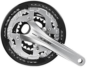 SHIMANO kliky ALIVIO FC-T4060-T integr.klika 3x9 175 mm 48x36x26z bez BB misek s krytem černé