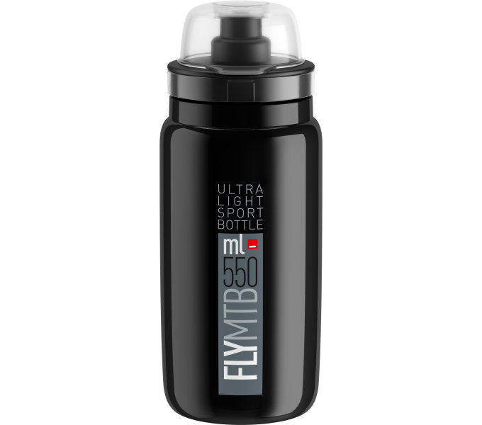 ELITE láhev FLY MTB 22' černá/šedé logo, 550 ml