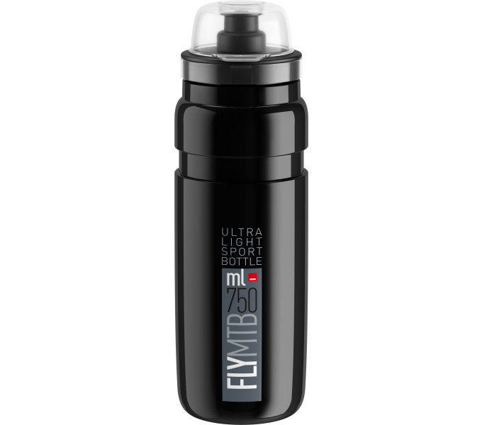 ELITE láhev FLY MTB 22' černá/šedé logo, 750 ml