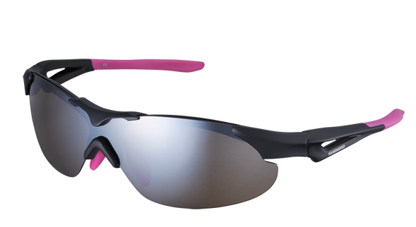 Shimano brýle S40RS, černá/růžová, skla zrcadlově hnědá, čirá