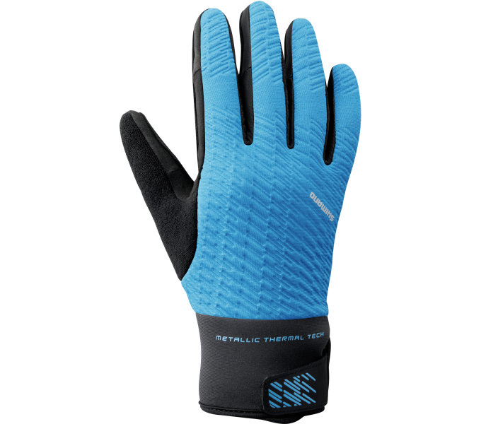 SHIMANO WINDBREAK THERMAL reflexní rukavice (5-10°C), modré, XL