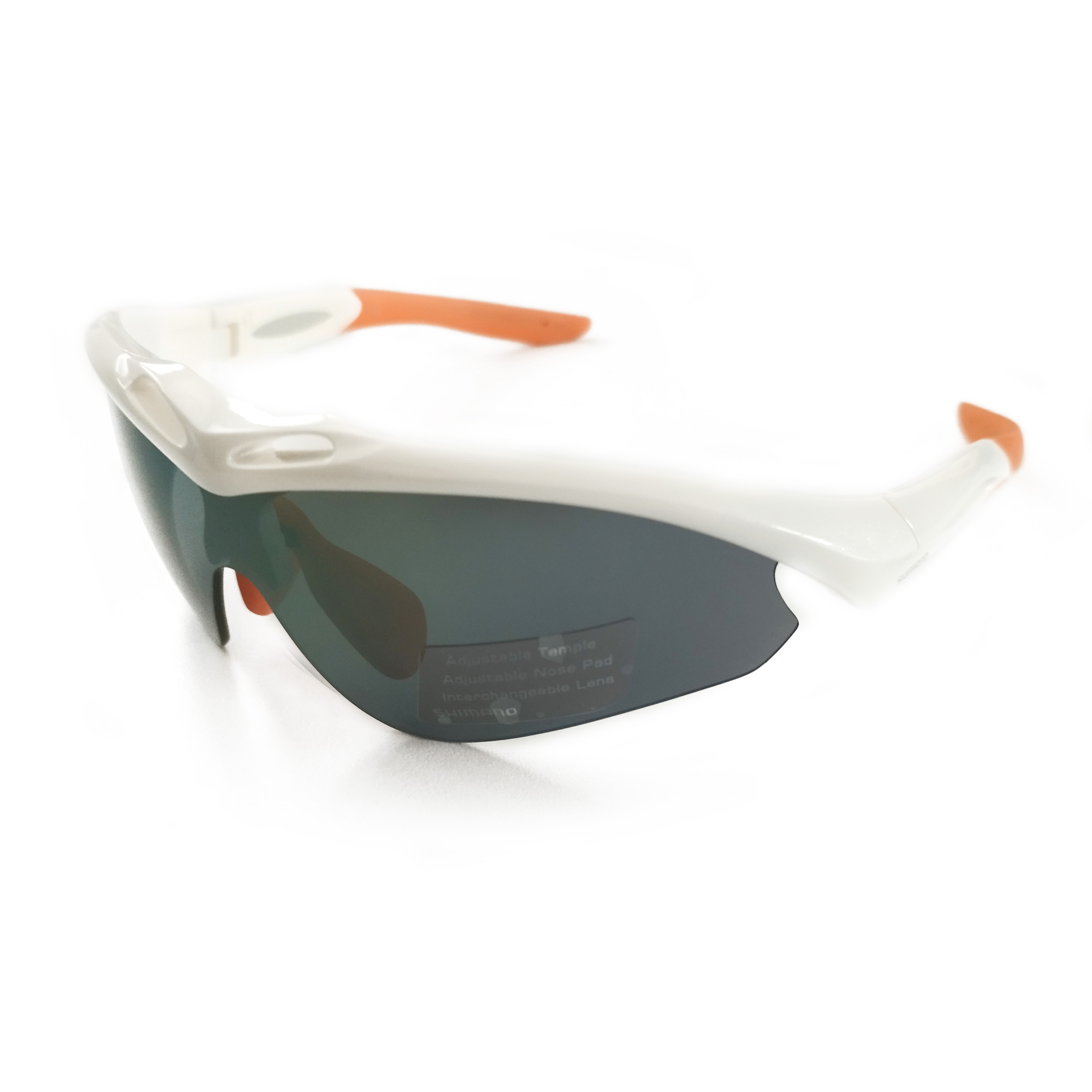 Shimano brýle S50R, bílá/oranžová, skla zrcadlově oranžová