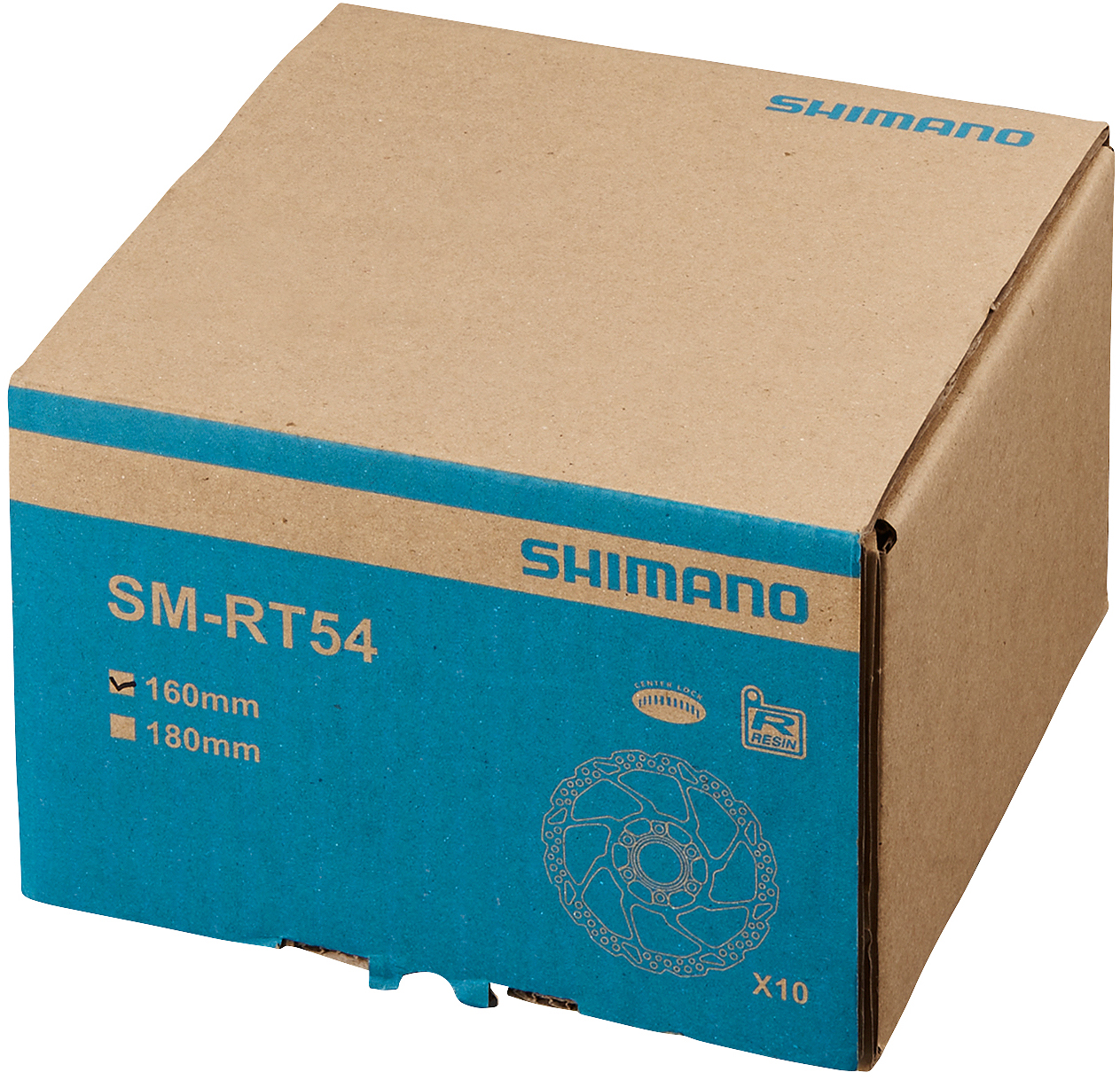 SHIMANO brzdový kotuč DEORE SM-RT54 center lock 160 mm bez lock ring pouze pro resin des. set 10 ks
