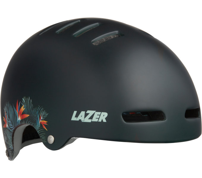 LAZER helma ARMOR, matná zelená/květiny , M + LED