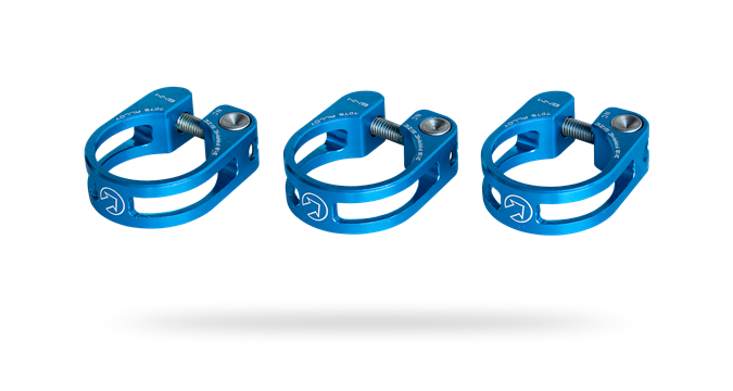 PRO sedlovková objímka odlehčená, 28,6mm, modrá