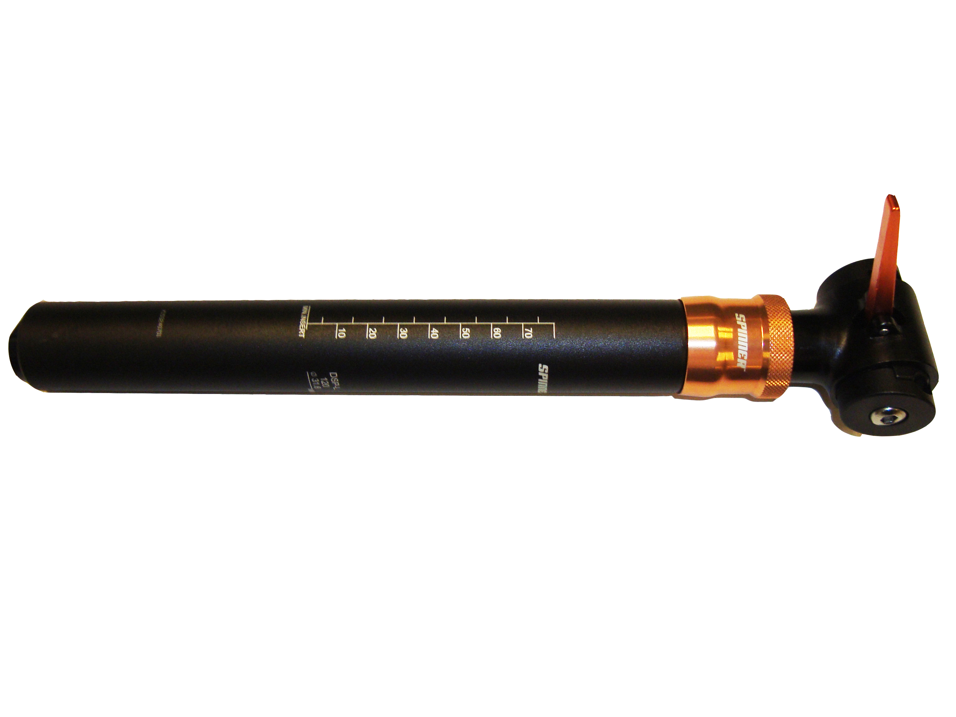 SPINNER teleskopická sedlovka, 30,9 mm, ovládací páčka pod sedlem