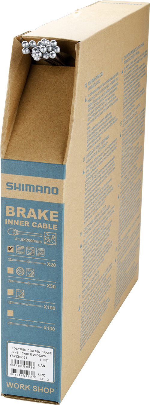 SHIMANO brzdové lanko polymer 2000 mm set 20 ks