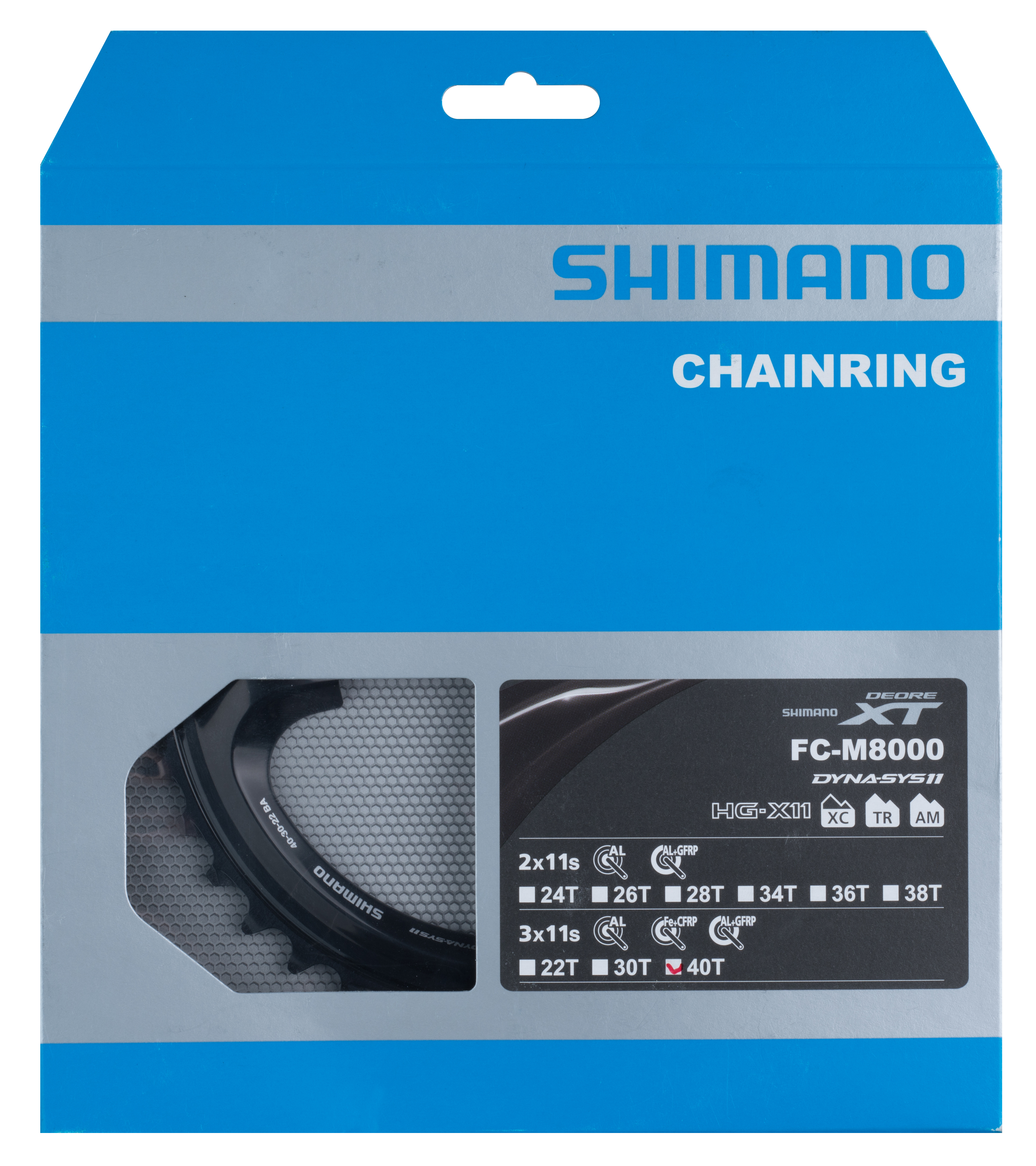 SHIMANO převodník XT FC-M8000-3 40 z 11 spd trojpřevodník BA pro 40-30-22 z