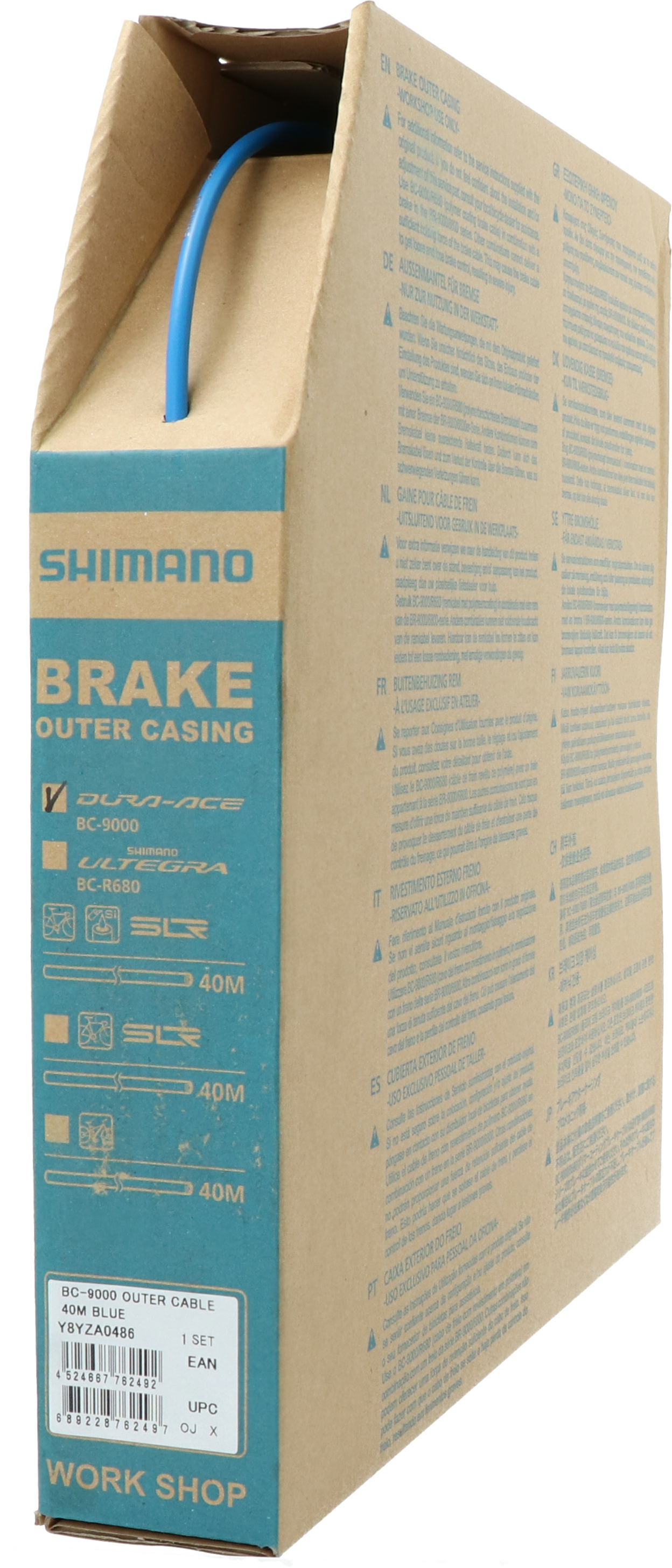 SHIMANO brzdový bowden DURA-ACE BC-9000, BC-9000, 40m box, Blau