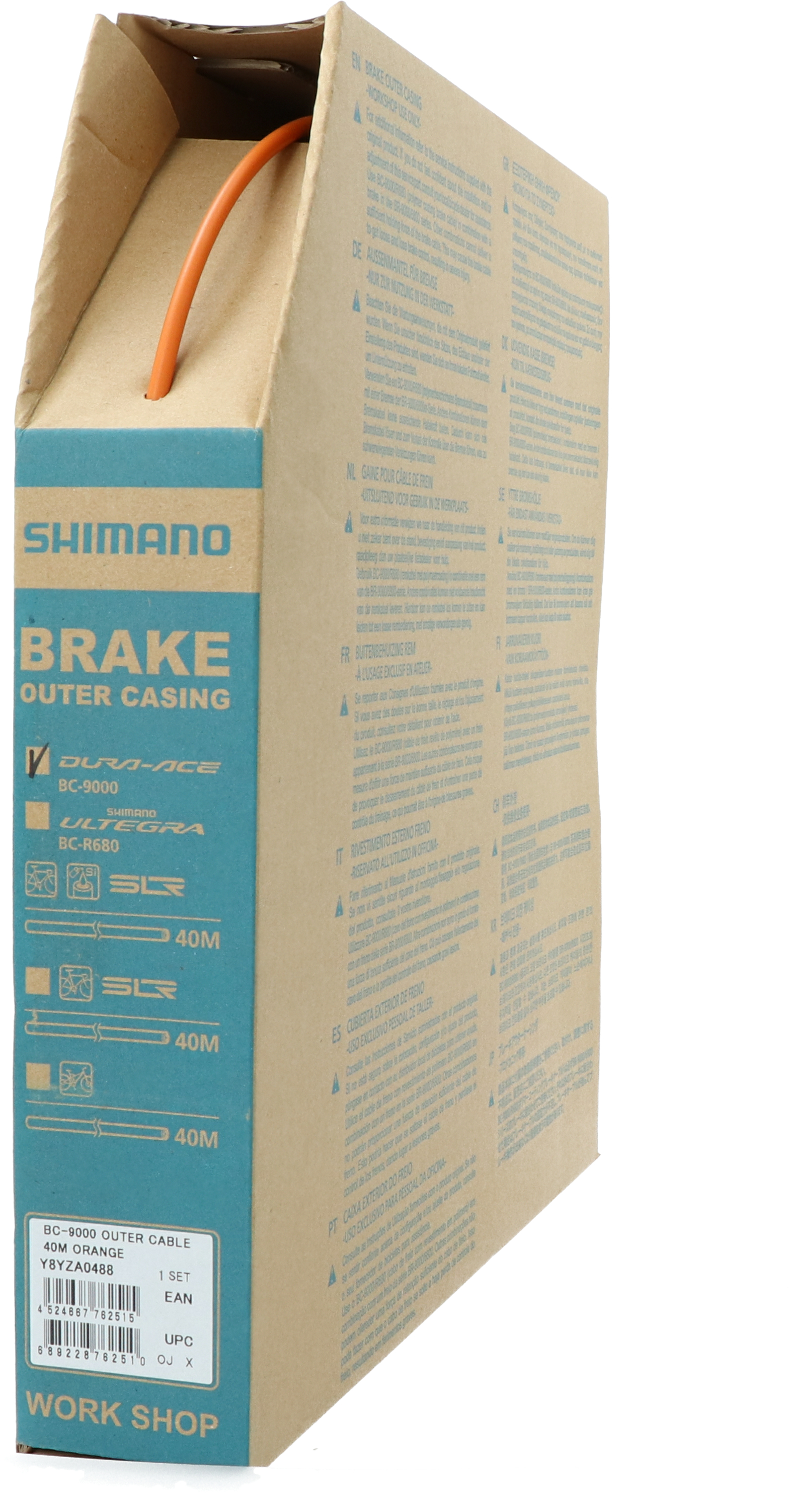 SHIMANO brzdový bowden DURA-ACE BC-9000, BC-9000, 40m box, oranžová