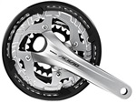 SHIMANO kliky ALIVIO FC-T4060-T integr.klika 3x9 175 mm 48x36x26z bez BB misek s krytem stříbrné