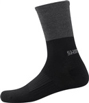 SHIMANO ORIGINAL WOOL TALL ponožky, černá/šedá, 36-40