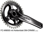 SHIMANO kliky XTR FC-M9000 integr.klika 1x11 170 mm bez přev. bez BB misek bez krytu