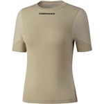 SHIMANO VERTEX W funkční tričko s krátkým rukávem, dámský, béžová, S-M