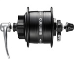 SHIMANO dynamo nába DH-3D32 3 W 6 šroubů, 36 děr, (rychloupínák), černá bal