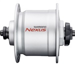 SHIMANO dynamo nába NEXUS DH-C3000-3N 3 W pro ráfkovou brzdu, 32 děr, (rychloupínák), stříbrná bal
