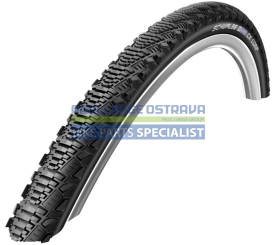 SCHWALBE plášť CX COMP, 35-622, 28 x 1.35, K-Guard , SBC, 480 g, černá-reflexní