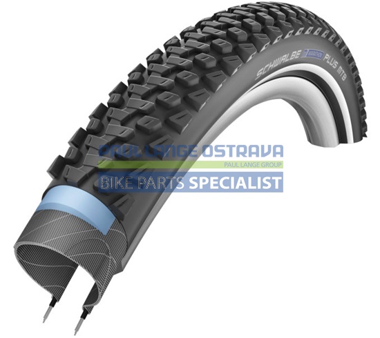 SCHWALBE plášť MARATHON PLUS MTB, 54-584, 27.5 x 2.10, SmartGuard, Dual, 1.200 g, černá-reflexní