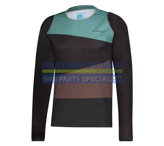SHIMANO pánský FUJIMI dres dlouhý rukáv, černá/zelená