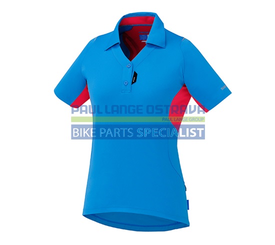 SHIMANO dámský polo dres, lightning modrá