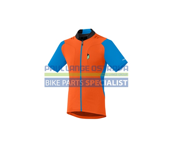 SHIMANO Explorer dres, oranžová/lightning modrá, L