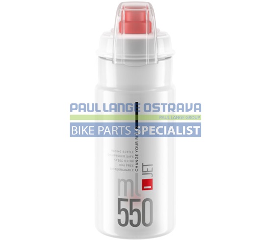ELITE láhev JET PLUS 24&#39; čirá/červené logo, 550 ml