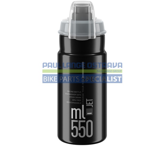 ELITE láhev JET PLUS 24&#39; černá/šedé logo, 550 ml