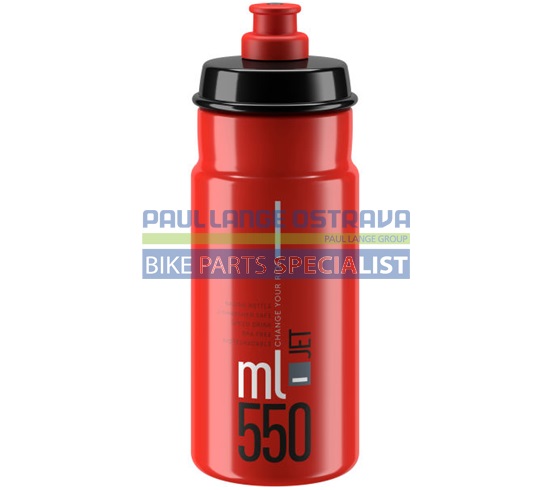 ELITE láhev JET 24&#39; červená/šedé logo, 550 ml