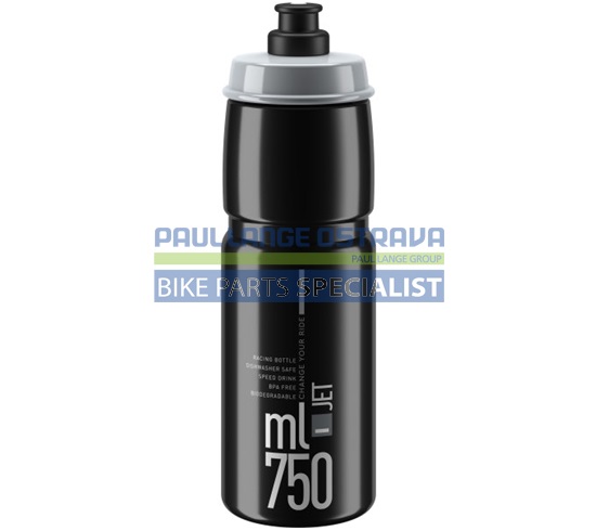 ELITE láhev JET 24&#39; černá/šedé logo, 750 ml