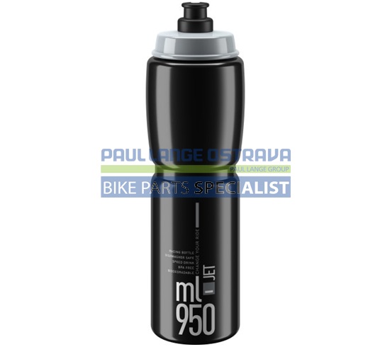 ELITE láhev JET 24&#39; černá/šedé logo, 950 ml