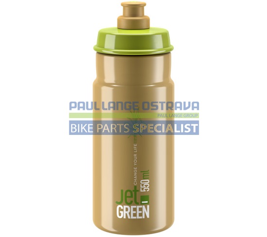 ELITE láhev JET GREEN 22&#39; hnědá/bílé logo 550 ml