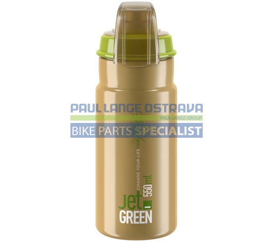 ELITE láhev JET GREEN 22&#39; PLUS hnědá/bílé logo 550 ml