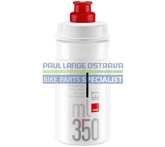 ELITE láhev JET 22&#39; čirá/červené logo, 350 ml
