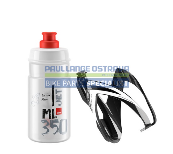 ELITE KIT CEO 24´ košík černý lesklý + láhev JET čirá/červená, 350 ml