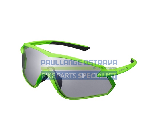 SHIMANO brýle S-PHYRE X1-PH, Neonově zelená, skla Fotochromatická tmavě šedá