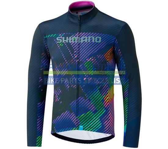 SHIMANO pánský TEAM dres dlouhý rukáv, fialový