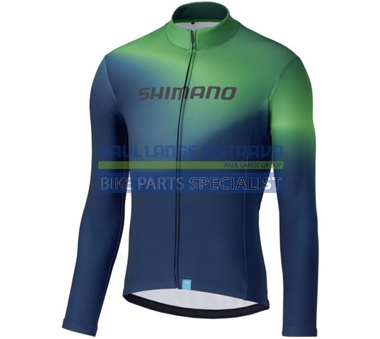 SHIMANO TEAM dres dlouhý rukáv, zelená