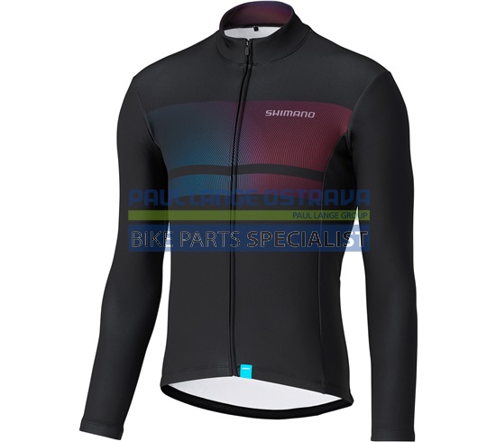 SHIMANO TEAM dres dlouhý rukáv, černá