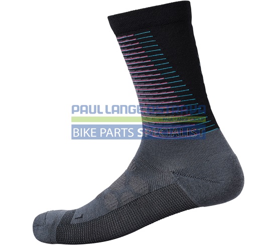 SHIMANO S-PHYRE MERINO TALL ponožky, šedá/růžová, M-L (41-44)