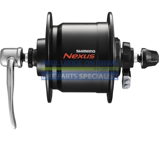 SHIMANO dynamo nába NEXUS DH-C3000-3N 3 W pro ráfkovou brzdu, 36 děr, (rychloupínák), černá bal