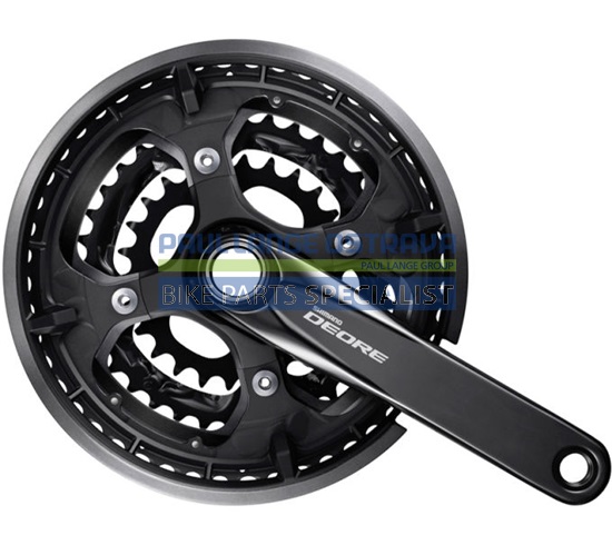 SHIMANO kliky DEORE FC-T6010 integr.klika 3x10 175 mm 48x36x26z černé bez BB misek s krytem bal