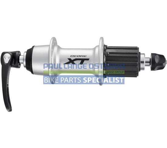 SHIMANO nába zadní XT FH-T780 OLD 135 mm 8/9/10 rychl 32 děr ráf brzda stříbrná RU: 168 mm