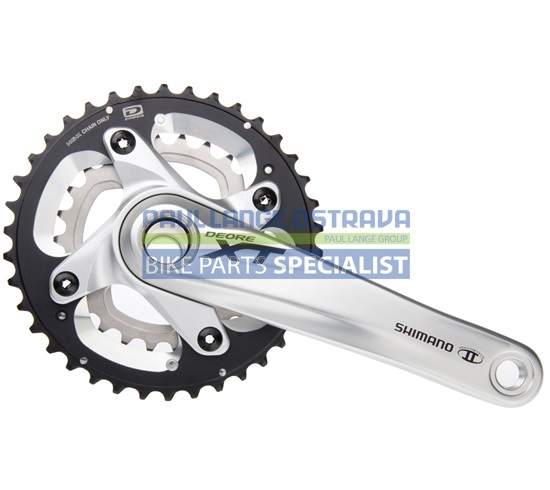SHIMANO kliky XT FC-M785 integr.klika 2x10 175 mm 38x26z +BB misky bez krytu stříbrné