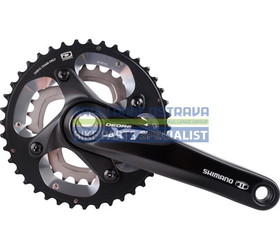 SHIMANO kliky XT FC-M785 integr.klika 2x10 175 mm 40x28z bez misek bez krytu černé