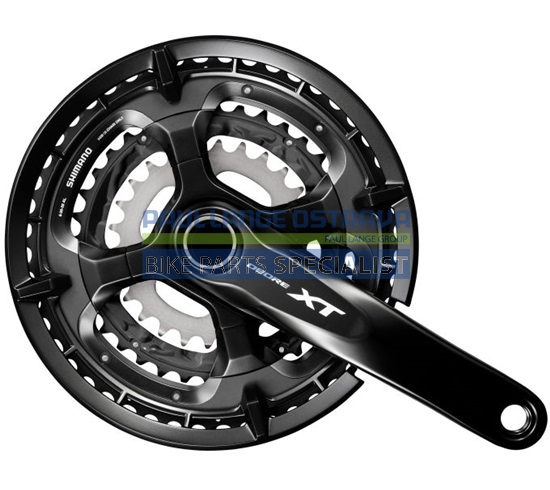 SHIMANO kliky XT FC-T8000-3 int klika 3x10 175 mm 10rychl 48x36x26 bez BB misek s krytem černé