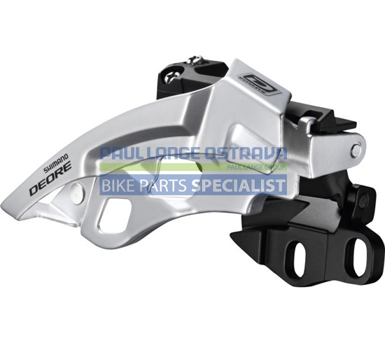 SHIMANO přesmykač DEORE FD-M610 MTB pro 3x10 př mont E-typ bez BB Top-swing dual pull 40/42z čer